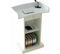 GFXYQPDNV Modern Floor Standing Wooden Podium Stand with Open Storage, Lectern for Churches, Classrooms Conferences
