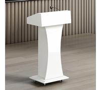 GFXYQPDNV Wooden Podium Stand Lectern, Floor Standing Pulpit Customer Reception Podiums Mic Stand Desk for Classroom, Conference, Churches, Office