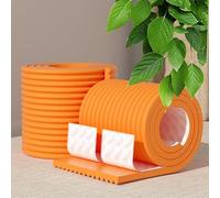 Widen Edge Corner Protector With Adhesive Backing For Baby, 10ft Self Adhesive Edge Guards Padding, Soft Rubber Foam Furniture Corner Safety Bumpers(Orange,Wave-like2m(6.6ft))