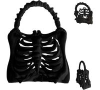 GFYLOHCY 3D Printed Skeleton Bone Bag, Spooky Hand Purse for Women, Fashion Gothic Halloween Skull Shoulder Bag, Horror Purse, Halloween Decor
