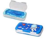 GFYLOHCY Multifunction Pencil Case with Rule, Three-Layer, Large Capacity, Pencil Holder for Students, Cute Cartoon Pencil Box for Girls and Boys, Organizer Stationery, Back to School Supplies