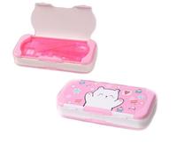 GFYLOHCY Multifunction Pencil Case with Rule, Three-Layer, Large Capacity, Pencil Holder for Students, Cute Cartoon Pencil Box for Girls and Boys, Organizer Stationery, Back to School Supplies