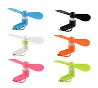 Gfytdxe Mini Cell Phone Fan - Colorful and Powerful 2-in-1 Fan Compatible for iPhone, iPad, Android Smartphone,Tablet - Cell Phone Summer Accessories - (6-Pack)