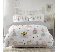 GFYYBKJ King Size Bedding Sets, Girl Little Princess Print - 230 x 220cm, 3 Pcs Bedding Soft Microfibre Duvet Cover, Light Weight with 2 Pillow Cases - 50 x 75cm