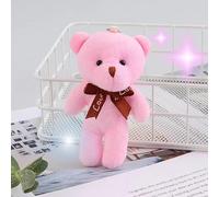GFZLJ Personalised Soft Toy Teddy Bear,small plush teddy bear,personalised soft toy,DIY Keychain Birthday Wedding Party Favors(Pink)