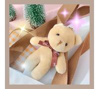 GFZLJ Personalised Soft Toy Teddy Bear,small plush teddy bear,personalised soft toy,DIY Keychain Birthday Wedding Party Favors(Burgundy)