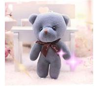 GFZLJ Personalised Soft Toy Teddy Bear,small plush teddy bear,personalised soft toy,DIY Keychain Birthday Wedding Party Favors(Gray)