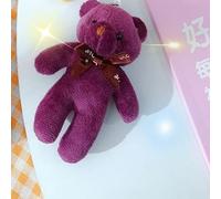 GFZLJ Personalised Soft Toy Teddy Bear,small plush teddy bear,personalised soft toy,DIY Keychain Birthday Wedding Party Favors(Purple)