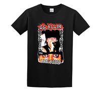 Gg Allin 1988 Live and Pissed Punk Rock Mens 100% Cotton Tshirt Size XL Black