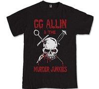 Gg Allin and The Murder Junkies Tee Singer Songwriter T-Shirt L Black