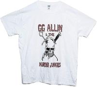 Gg Allin Murder Junkies T Shirt Hardcore Punk Rock Outlaw Band Men's Tee Top (Medium)