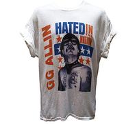 Gg Allin T Shirt Antiseen Discharge Hardcore Punk Rock Metal Graphic Band Tee White