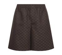GG Canvas Linen-Blend Shorts - male - Gucci - Casual Shorts - Brown - S - Shorts S