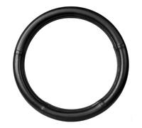 GG Grand General 54005 Black 18" Deluxe Steering Wheel Cover, Black w/black stitching