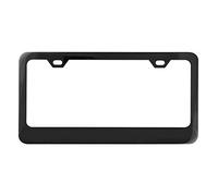 GG Grand General 60438 Black Semi-Gloss Powder Coated License Plate Frame with 2 Holes