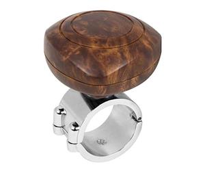 GG Grand General 80088 Matte Brown Wood Plastic Steering Wheel Spinner Knob