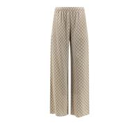 GG Silk Trousers - female - Gucci - Wide Trousers - Beige - S - Trousers S