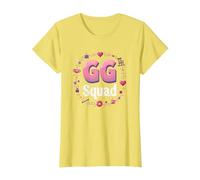 GG Squad: Crafty Grandma Gathering Fun Circle T-Shirt, Women, Lemon, S