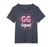 GG Squad: Crafty Grandma Gathering Fun Circle T-Shirt, Women's Plus, Heather Blue, 2X