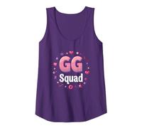 GG Squad: Crafty Grandma Gathering Fun Circle Tank Top, Women, Purple, M