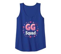 GG Squad: Crafty Grandma Gathering Fun Circle Tank Top, Women, Royal Blue, XXL