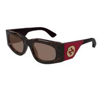 GG1664S 004 Woman Sunglasses Acetate Havana Brown Squared
