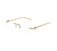 Gucci GG1703O 003 Man Optical frames Metal Gold Transparent Squared
