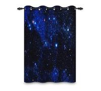 ggaimwf 53"x 69" Galaxy Eyelet Curtain for Kids Bedroom Universe Space Starry Sky Fantasy Thermal Grommet Room Dividers Blackout Window Drapes for Boys Girls Playroom Living Room,1-Single Panel