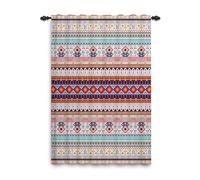 ggaimwf Curtain Boho Style Ethnic Bohemian Geometric Pattern Curtains Rod Pocket Moroccan Exotic Window Curtain Decor for Bedroom Living Room Colorful Rustic Modern Curtains 132x214cm 1 Panel