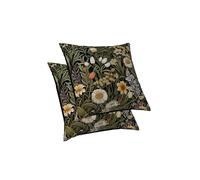 ggaimwf Cushion Cover Green Plant Blossom Flower Pillowcases Aesthetic Natural Luxurious Vintage Throw Pillow Cases Decorative Sofa Cushion covers Living Room Garden Patio 60x60cm,Sets 2