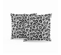 ggaimwf Cushion Covers Leopard Print Grey Abstract Animal Cushion Covers Hunting Decorative Throw Pillowcase Double Sided Kids Cushions for Playroom Couch Bedroom Pillows Cover 46x46cm Set of 2