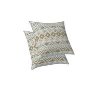 ggaimwf Ethnic Boho Cushion Covers Aztec Modern Indian Cushions Bohemian Decor Tribal Print Scatter Cushions Double Sided Linen Handmade Throw Pillows Covers for Sofa Bed Living Room 45x45cm Set of 2
