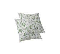 ggaimwf Green Plant Cushion Covers Botanical Print Spring Leaves Outdoor Country Style Cushions Throw Pillow Covers Double Sided Home Decorative Garden Outdoor with Hidden Zipper 50x50cm Set of 2