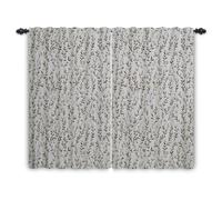 ggaimwf Leaf Curtains Bedroom Vintage Leaves Print Nature Themed Curtains Country House Style Panel Curtain for Living Room Lounge Balcony Window and Door Curtain Room Divider 117x183cm Pairs