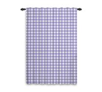 ggaimwf Plaid Curtains Gingham Curtains Bedroom Grape Purple Geometric Pattern Window Treatments Rod Pocket Living Room Modern Farmhouse Rustic Outdoor Door Privacy Drapes 107x160cm 1 Panel