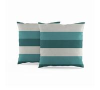 ggaimwf Stripe Cushion Covers Green Modern Art Cushion Classic Minimalist Continental Pillow Cases Linen Living Room Home Decor Sofa Bed Cushions Neutral Double Sided 40x40cm Pack of 2
