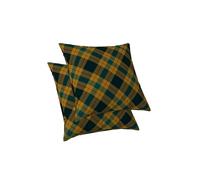 ggaimwf Tartan Cushions Covers 40x40cm Checkered Pillows for Bed Farmhouse Yellow Blue Classic Gingham Outdoor Throw Pillow Covers Decorative Sofa Cushion Country House Style Set of 2