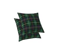 ggaimwf Tartan Cushions Covers 60x60cm Scottish Theme Cushions Checkered Pillows Green Farmhouse Throw Pillow Covers Decorative Sofa Cushion Country House Style Set of 2