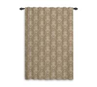 ggaimwf Vintage Rococo Curtains Victorian Damask Luxury Baroque Curtains Drapes Classic Floral Window Decor Antique Tape Top Curtains for Living Room Bedroom Privacy Room Divider 135x229cm, 1 Panel