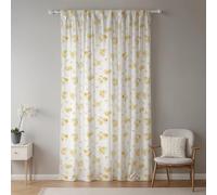 ggaimwf Yellow Floral Curtains Wildflower Curtains Rustic Farmhouse Country Cottage Bedroom Curtain Natural Curtain Pencil Pleat for Living Room Kitchen Garden Patio Door 107x160cm 1 Panel