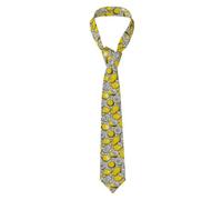 ggasdvjj Lemon Fruit Pattern print men's classic fashion pattern tie,wedding business tie,groomsmen fashion ties.