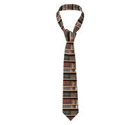 ggasdvjj library bookshelf print men's classic fashion pattern tie,wedding business tie,groomsmen fashion ties.