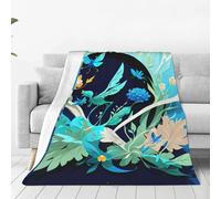 ggasdvjj Super Soft Anti-Pilling Flannel Fleece Blue Dragonfly Print Blanket,Multiple Sizes For Bed Couch Sofa,Plush & Warm.