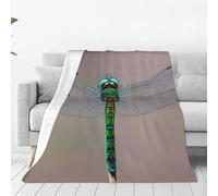 ggasdvjj Super Soft Anti-Pilling Flannel Fleece Dragonfly Print Blanket,Multiple Sizes For Bed Couch Sofa,Plush & Warm.