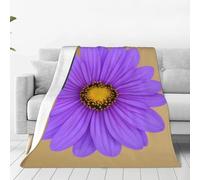 ggasdvjj Super Soft Anti-Pilling Flannel Fleece Purple Flower Print Blanket,Multiple Sizes For Bed Couch Sofa,Plush & Warm.