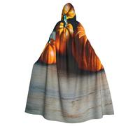 ggasdvjj Unisex Full Fall Pumpkin Print Hooded Robe Cloak Costume,Costume Party,Halloween Cape,Themed Party Cape.
