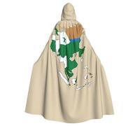 ggasdvjj Unisex Full Republic Of Uzbekistan Flag Map04 Print Hooded Robe Cloak Costume,Costume Party,Halloween Cape,Themed Party Cape.