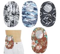 GGAUBAIFI 4Pcs Ostomy Bag Covers Waterproof, Ostomy Shower Cover Stretchy Lightweight Colostomy Bags Covers Shower Wraps with Opening for Women Men Ileostomy Care Protector Odor Reducing Supplies