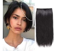 GGAUBAIFI Side Bangs Hair Clip in Bangs, Face-Framing Classic Curtain Bangs Fringe Fake Bangs Hairpieces for Women Daily Wear - Black