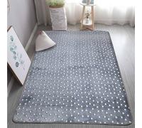 GGBOND Luminous Carpet Glow in the Dark Grey Stars Rugs, Short Plush Sponge Sandwich Soft Comfortable, 120x160cm